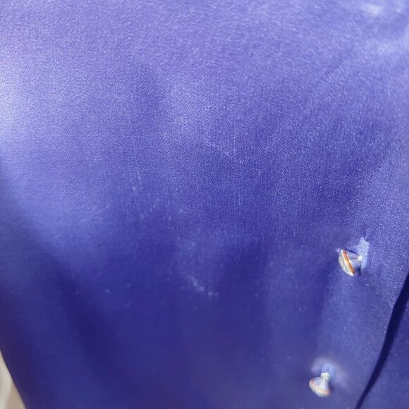 SOLD Vintage Randolph Duke Silk Purple Reversible Blouse Women's Size 18W - Picture 9 of 10